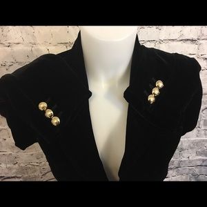 Juicy Couture Black Blazer Velvet Feel Dressy Sz S